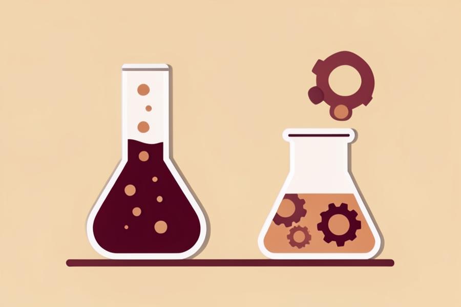 Ilustracija epruvete i eksperimenta za English & STEM program